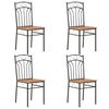 vidaXL Chaises &agrave; manger lot de 4 marron MDF