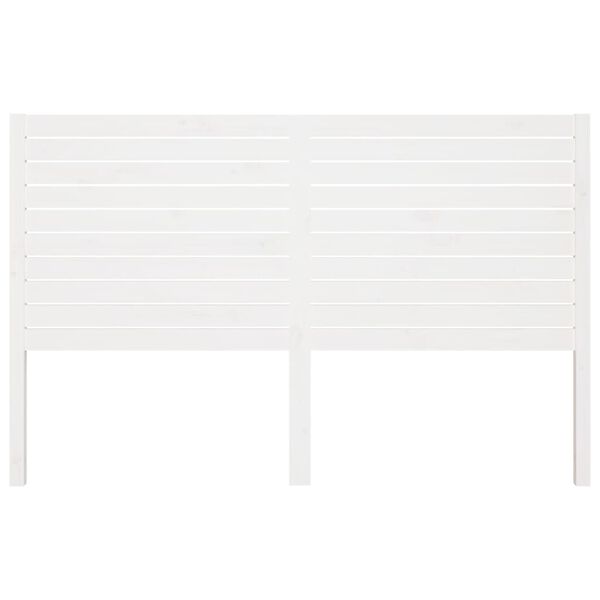 vidaXL T&ecirc;te de lit Blanc 156x4x100 cm Bois massif de pin