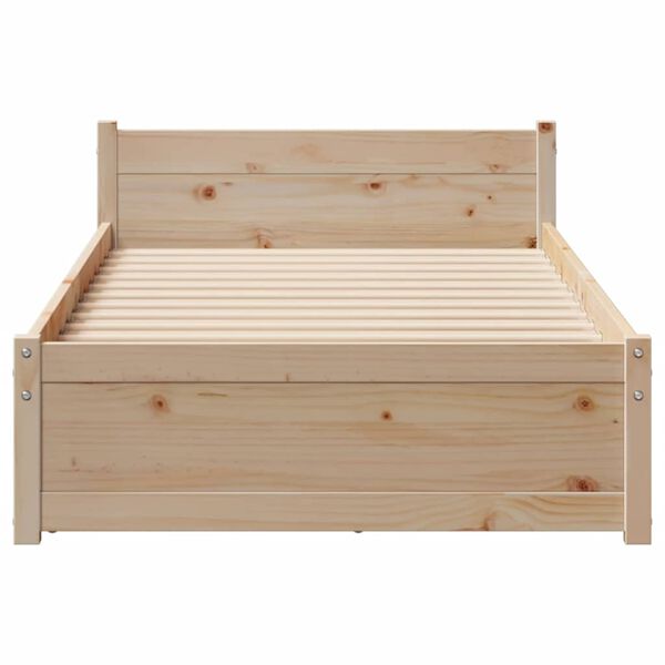 vidaXL Cadre de lit sans matelas 90x200 cm bois de pin massif