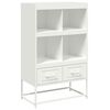 vidaXL Buffet haut blanc 68x39x111,5 cm acier