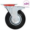 vidaXL 24 pcs Roulettes pivotantes 125 mm