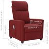 vidaXL Fauteuil de massage Rouge bordeaux Tissu