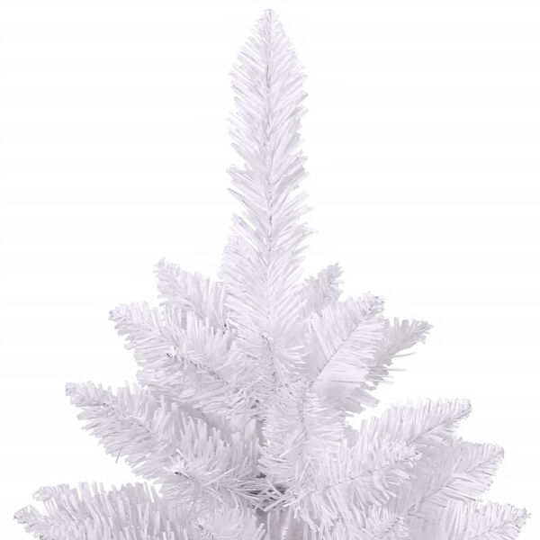 vidaXL Sapin de No&euml;l artificiel &agrave; charni&egrave;res avec support blanc 270 cm