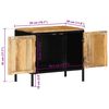 vidaXL Cabinet de chevet Marron et Noir 50 x 30 x 45 cm