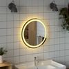 vidaXL Miroir de salle de bain &agrave; LED 50 cm rond