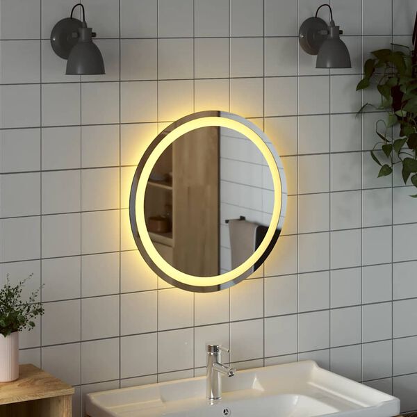 vidaXL Miroir de salle de bain &agrave; LED 50 cm rond