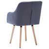 vidaXL Chaises &agrave; manger lot de 2 Gris fonc&eacute; Tissu