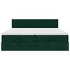 vidaXL Cadre de lit ottoman avec matelas vert fonc&eacute; 160x200 cm velours