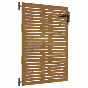 vidaXL Portail de jardin 85x150 cm acier corten conception de carr&eacute;