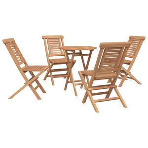 vidaXL Ensemble de jardin 5 pc Marron Teck massif