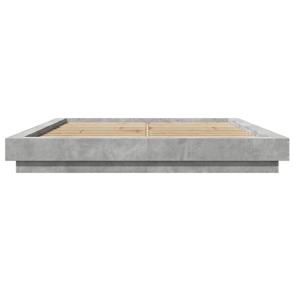 vidaXL Cadre de lit sans matelas gris b&eacute;ton 160x200 cm