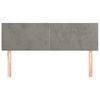 vidaXL T&ecirc;tes de lit Gris clair 144x5x78/88 cm Velours