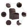 vidaXL Fauteuil inclinable Marron Similicuir