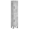 vidaXL Buffet haut Gris b&eacute;ton 34,5x34x180 cm Bois d'ing&eacute;nierie