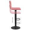 vidaXL Tabourets de bar lot de 2 rose velours