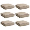 vidaXL Coussin 6 pcs Taupe 40 x 40 x 8 cm Tissu Oxford