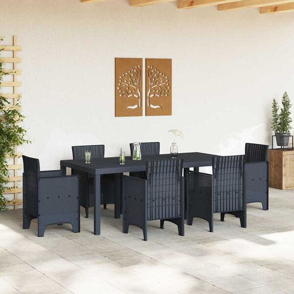 vidaXL Table de jardin pour repas Anthracite 200 x 100 x 73 cm