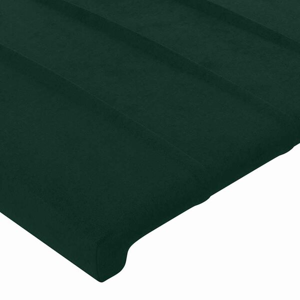 vidaXL T&ecirc;te de lit Vert fonc&eacute; 160x5x118/128 cm Velours