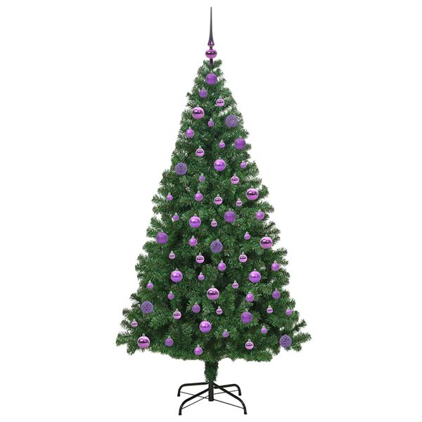 vidaXL Sapin de No&euml;l artificiel Vert 180 cm PVC, Acier et Plastique