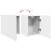 vidaXL Ensemble meuble TV 3 pcs Blanc brillant Bois d'ing&eacute;nierie