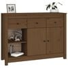 vidaXL Buffet Marron miel 100x35x74 cm Bois massif de pin