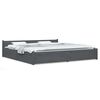 vidaXL Cadre de lit avec tiroirs Gris 200x200 cm