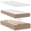 vidaXL Lit avec rangement et matelas Cappuccino 90 x 190 cm