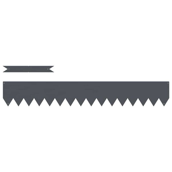 vidaXL Bordure de Pelouse 30 pcs Anthracite 100 x 0.05 x 20 cm