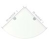 vidaXL Étagères d'angle 2 pcs et supports Verre Transparent 35x35 cm