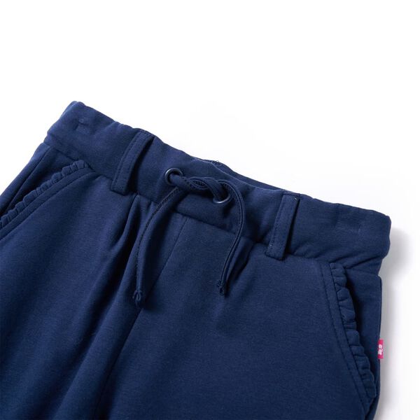 Pantalons pour enfants avec cordon de serrage bleu marine 116