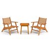 vidaXL Mobilier de bistro 3 pcs Bois d'acacia solide