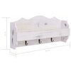 vidaXL Porte-manteau mural Blanc 50x10x23 cm Bois