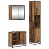 vidaXL Ensemble de mobilier de salle de bain 3 pcs Bois Ancien