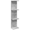 vidaXL &Eacute;tag&egrave;re Murale Gris b&eacute;ton 25 x 15 x 100 cm Bois d'ing&eacute;nierie