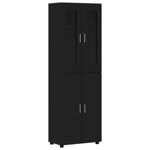 vidaXL Haut Armoire FLORIN Noir 60 x 35 x 182 cm Bois d'ing&eacute;nierie