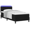 vidaXL Lit &agrave; ressorts avec matelas Noir 100 x 200 cm tissu