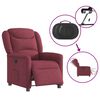 vidaXL Fauteuil inclinable &eacute;lectrique Rouge bordeaux Tissu