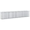 vidaXL Lit sur&eacute;lev&eacute; gabion 3 pc 400 x 50 x 80 cm Acier galvanis&eacute;