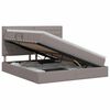 vidaXL Lit avec rangement et matelas Taupe 140 x 200 cm tissu