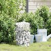 vidaXL Colonne gabion Argent 25 x 25 x 50 cm Acier inoxydable