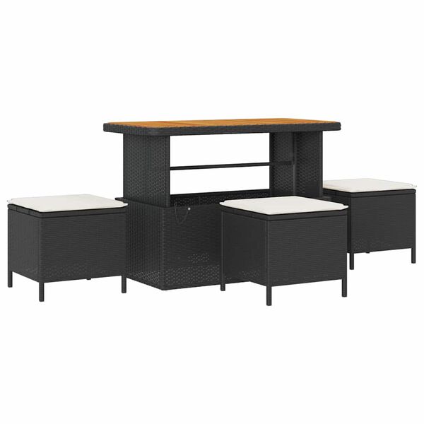 vidaXL Ensemble de canap&eacute; de jardin 10 pcs Noir et Cr&egrave;me polyrotin