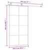 vidaXL Porte coulissante et kit de quincaillerie 102,5x205cm Verre ESG
