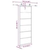 vidaXL Porte coulissante avec kit de quincaillerie 76x205 cm Verre ESG