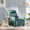 vidaXL Fauteuil de massage inclinable &eacute;lectrique Vert fonc&eacute; Tissu