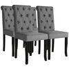 vidaXL Chaises &agrave; manger lot de 4 gris fonc&eacute; tissu