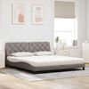 vidaXL Lit avec matelas taupe 180x200 cm tissu