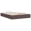 vidaXL Cadre de lit ottoman sans matelas marron fonc&eacute; 140x200 cm tissu