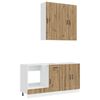 vidaXL Unit&eacute; de cuisine KALMAR 5 pc Ch&ecirc;ne artisanal Bois d'ing&eacute;nierie