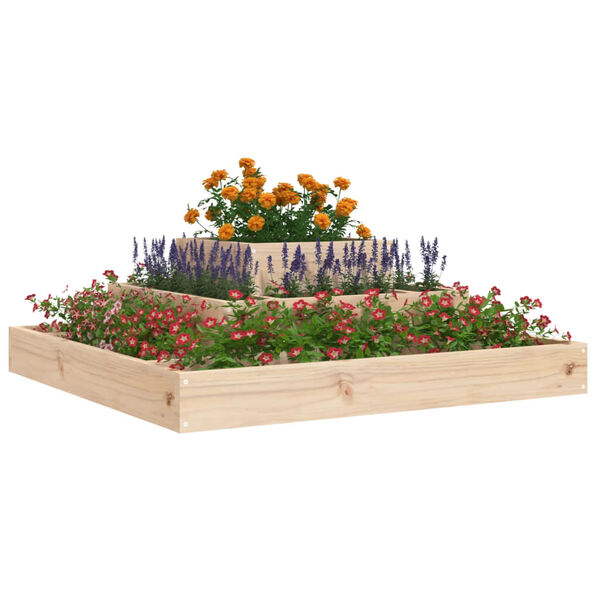vidaXL Jardinière 80x80x27 cm Bois massif de pin