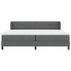 vidaXL Lit &agrave; ressorts avec matelas Gris fonc&eacute; 200 x 200 cm tissu